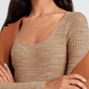 Banana Republic Space Dye Ribbed Scoop Neck Sweater/Top - Size Large